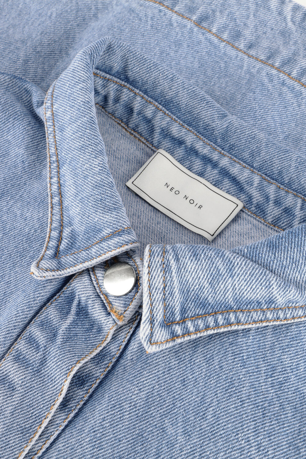 NEO NOIR Mini robe PARAS DENIM DRESS en bleu - large