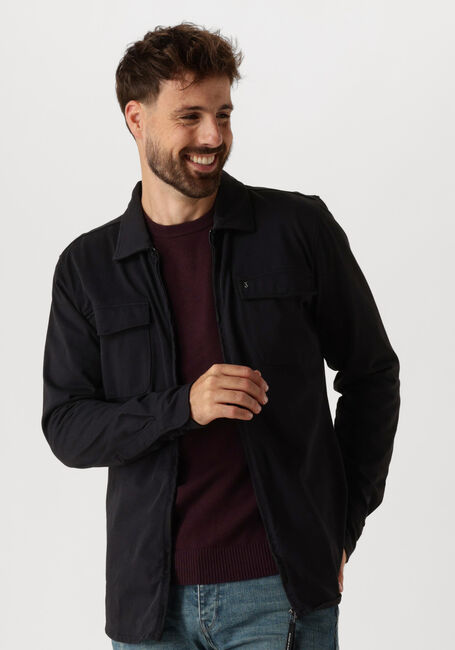 Zwarte BUTCHER OF BLUE Overshirt FINN ZIP POCKET SHIRT - large