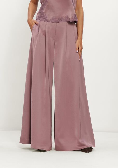 Paarse DANTE6 Broeken/jumpsuits ONIQUE WIDE LEG SATIN PANTS - large
