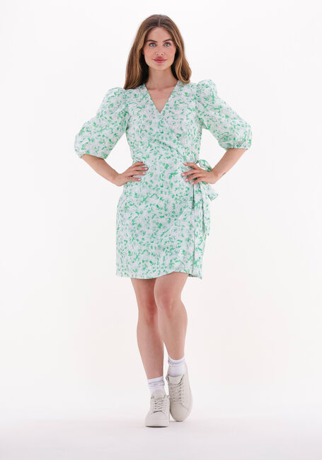 Groene JUST FEMALE Mini jurk GARDEN WRAP DRESS - large