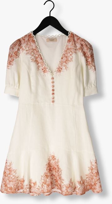 Beige TWINSET MILANO Mini jurk WOVEN DRESS   - large