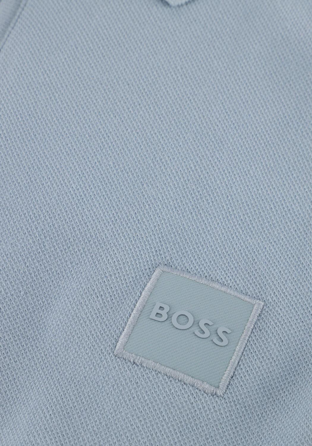 Lichtblauwe BOSS ORANGE Polo PASSERZIP - large