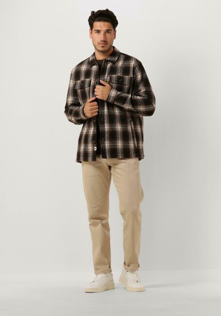 ANERKJENDT Surchemise AKLION HEAVY CHECK OVERSHIRT en marron - large
