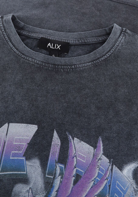 ALIX THE LABEL T-shirt LADIES KNITTED PHOENIX T-SHIRT Anthracite - large