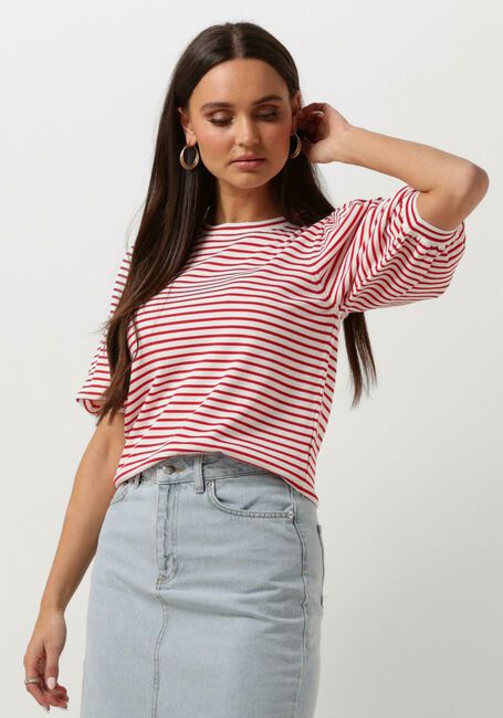 JANSEN AMSTERDAM K136 KNIT TOP 3/4 SLEEVE Hauts & T-shirts en rouge - large