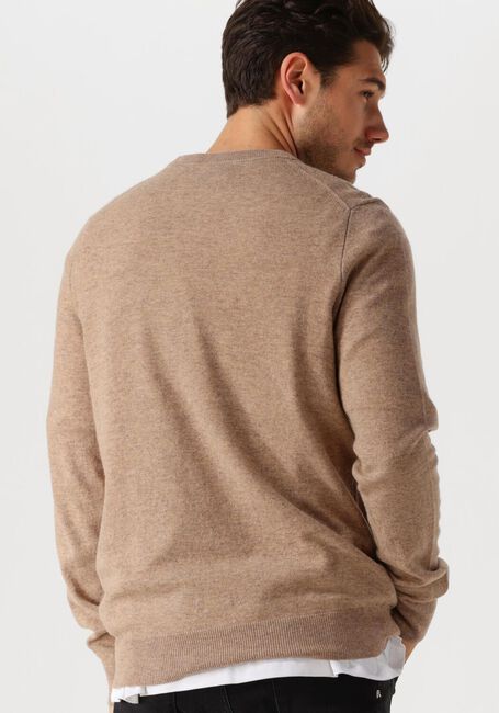 LYLE & SCOTT Pull LAMBSWOOL BLEND CREW NECK JUMPER en taupe - large