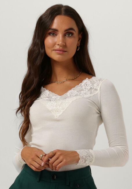 ROSEMUNDE BERNADINE ORGANIC T-SHIRT LACE Hauts & T-shirts Écru - large