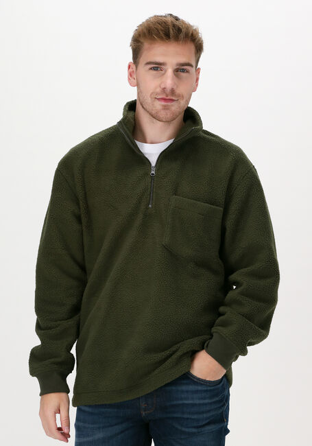 Groene SELECTED HOMME Sweater SLHRELAXBRENAN HIGH NECK SWEAT - large