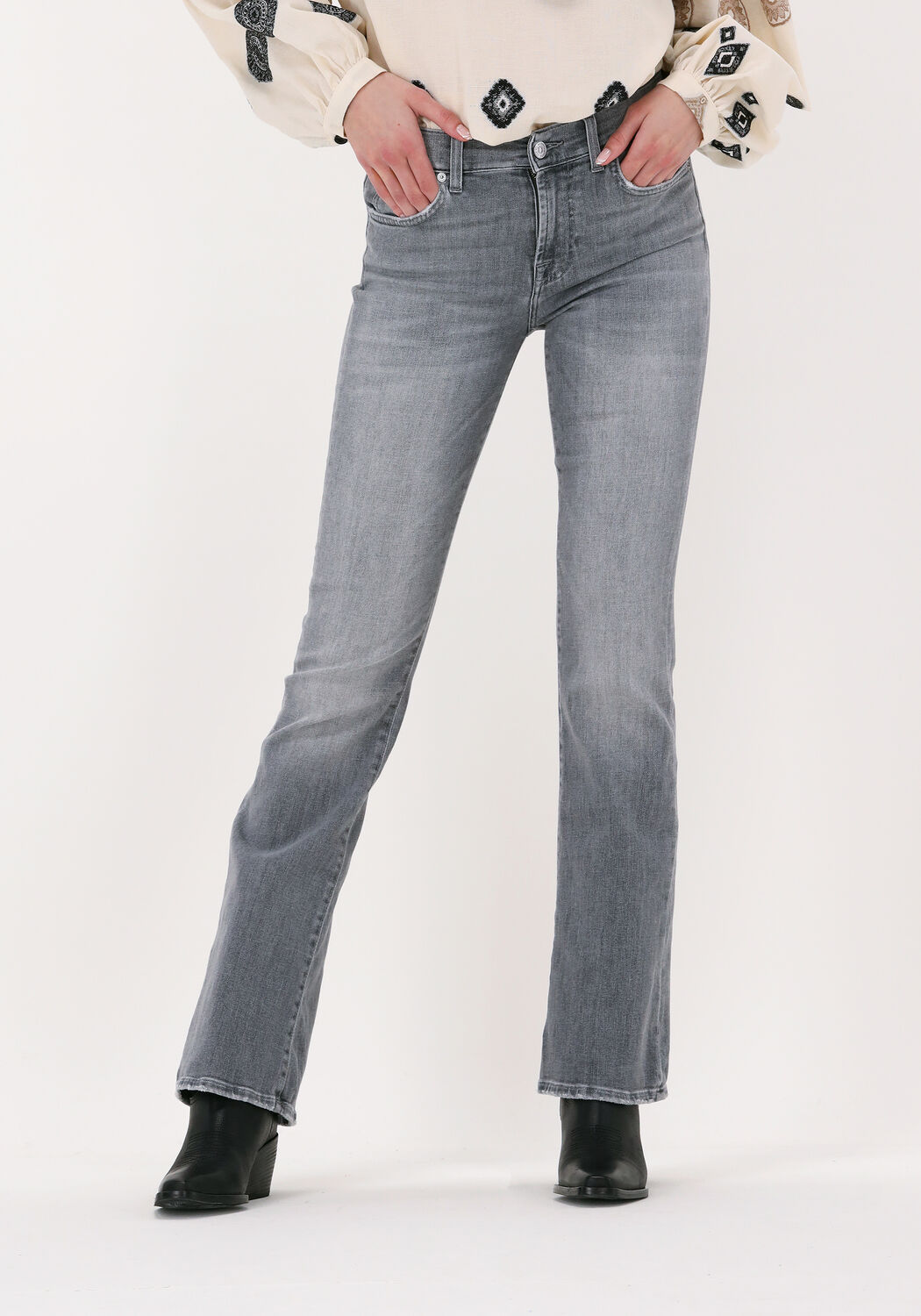Dames Kleding voor voor Jeans voor Bootcut jeans 7 For All Mankind Denim Bootcutjeans Met Lyocell in het Zwart 