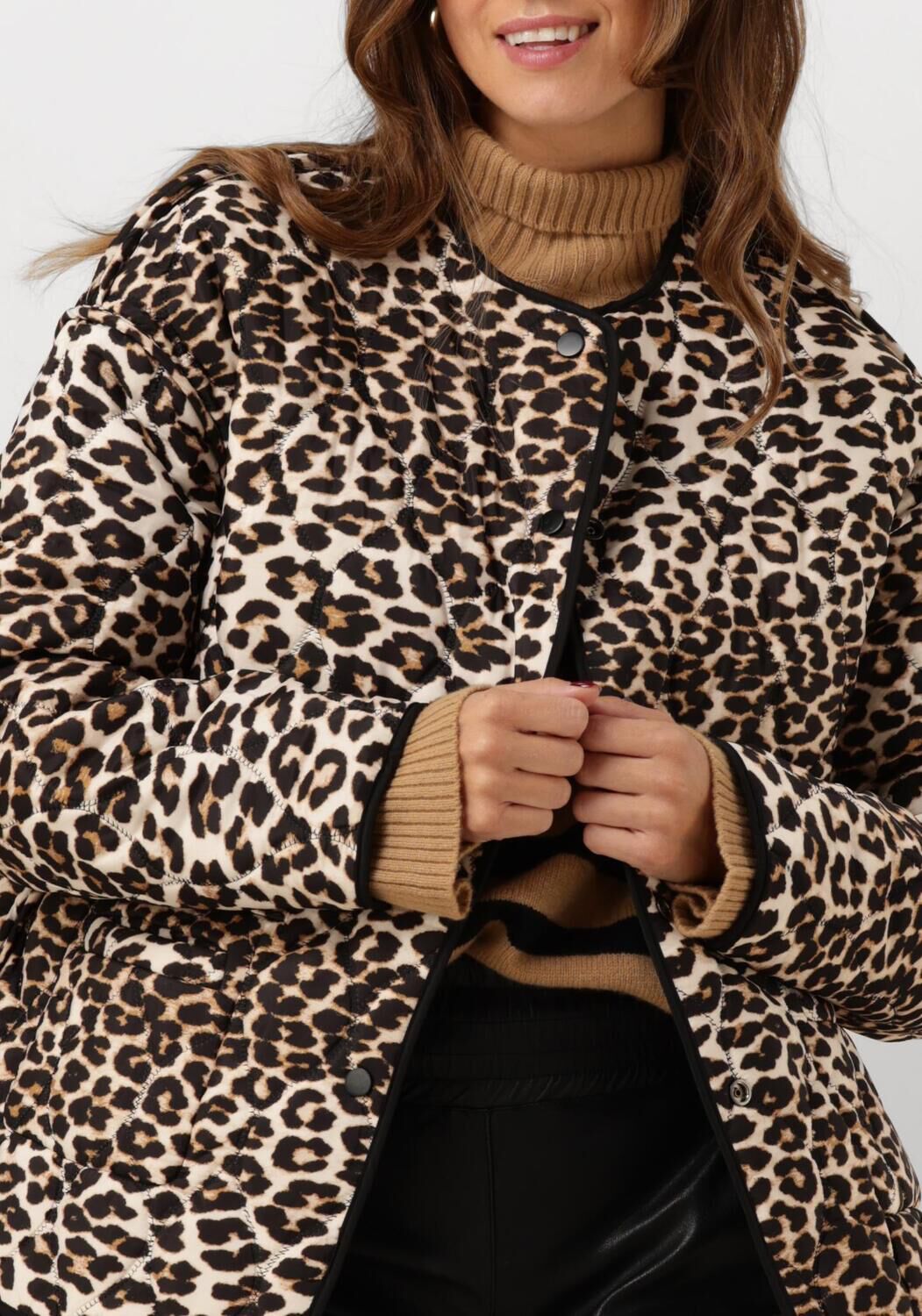 SUNCOO Manteau en fausse fourrure EVAN en noir - large