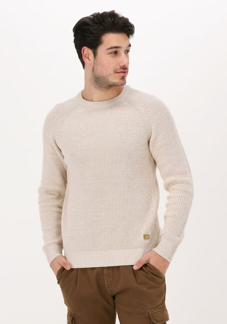 SELECTED HOMME Pull SLHIRVEN LS KNIT CREW W NOOS Blanc - large