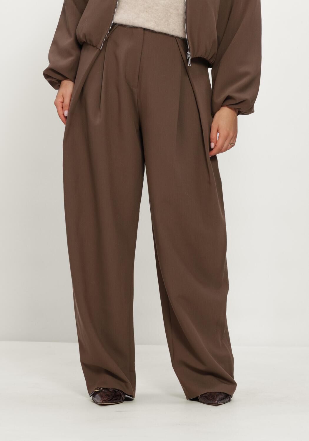 Bruine LINA LOCCHI Wijde broek LL-BERYL - large