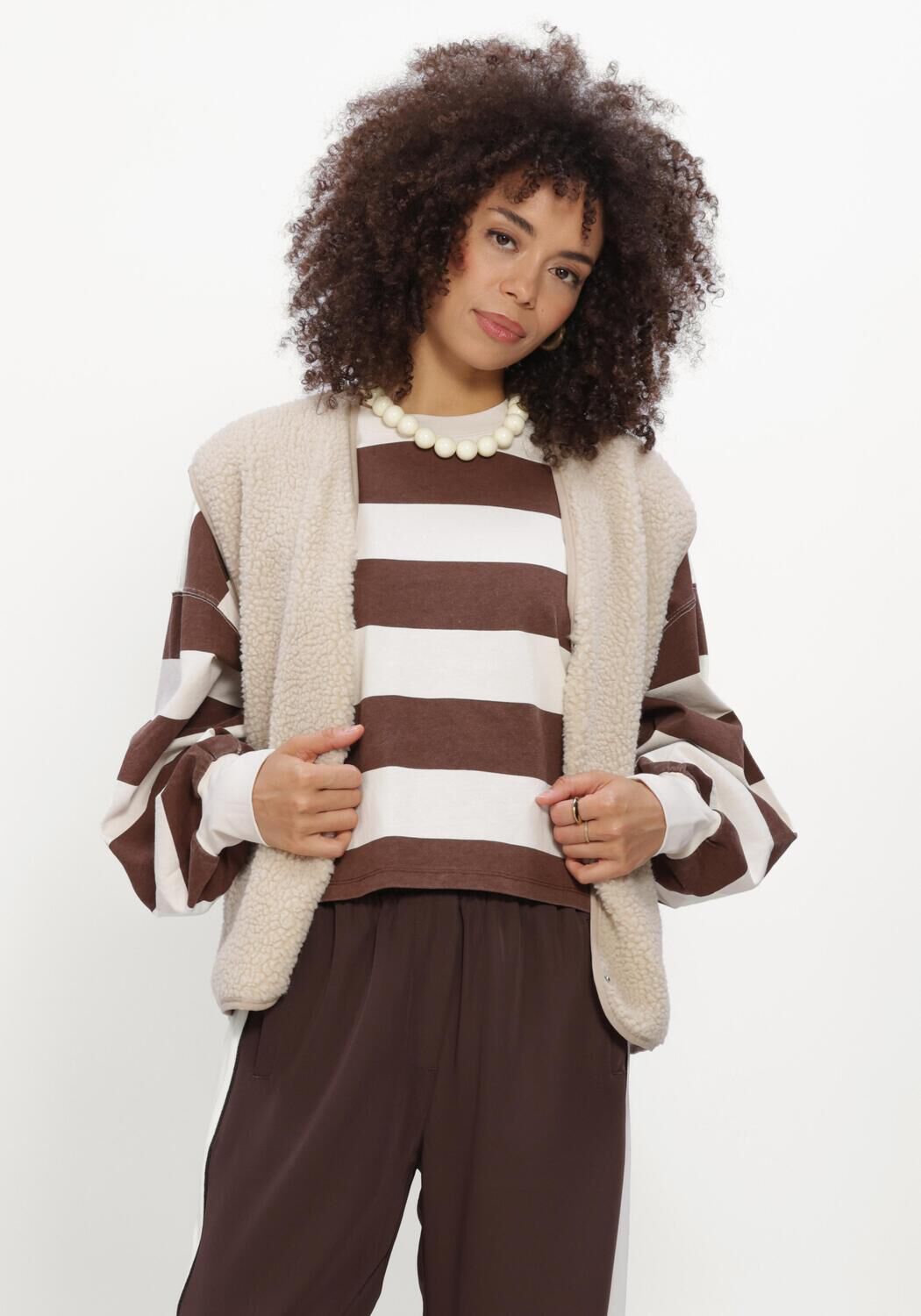 CATWALK JUNKIE Gilet TEDDY BODYWARMER en beige - large