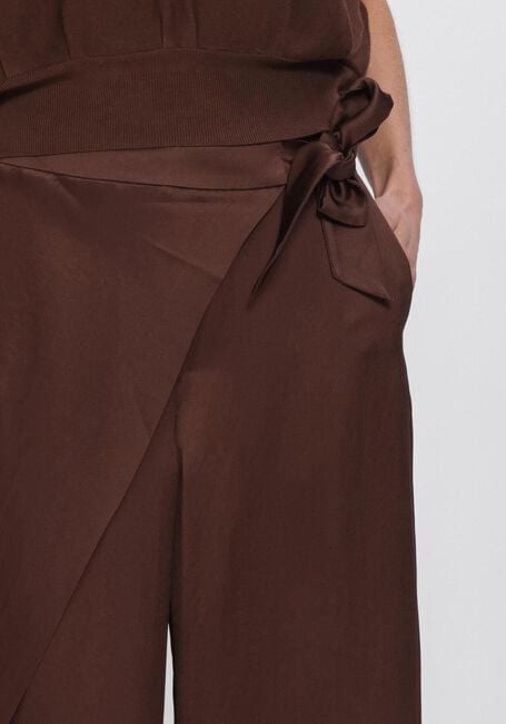 Bruine SUMMUM Broeken/jumpsuits TROUSERS HEAVY SILKY - large