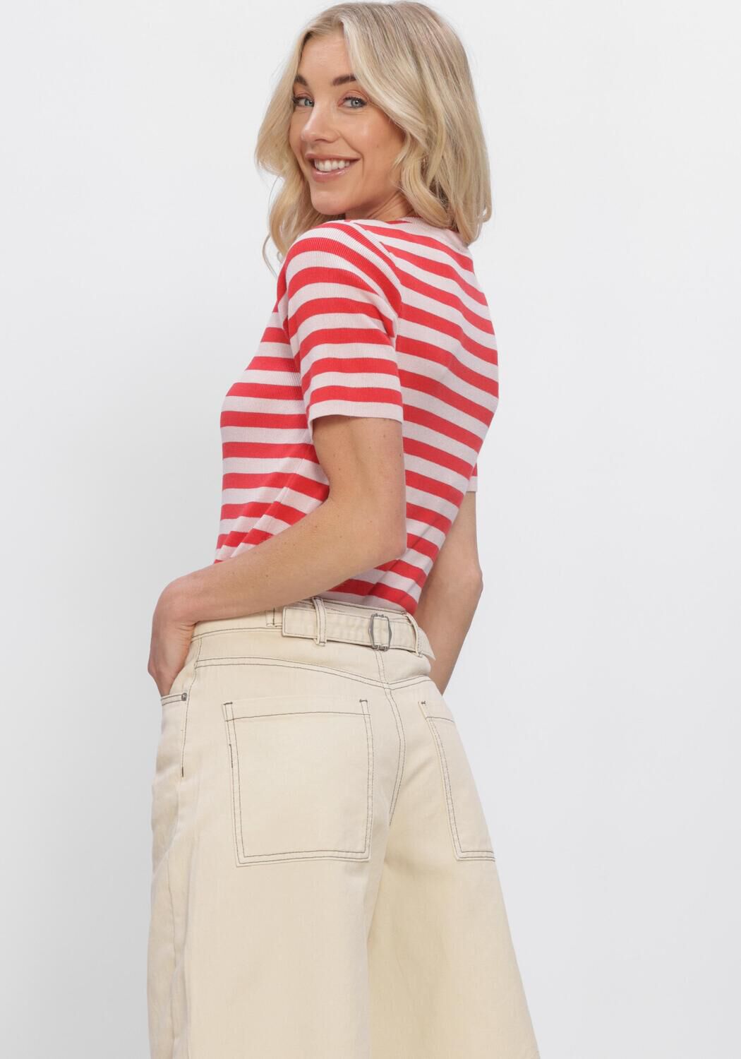 OBJECT Haut OBJESTER S/S NEW KNIT PULLOVER Lilas - large