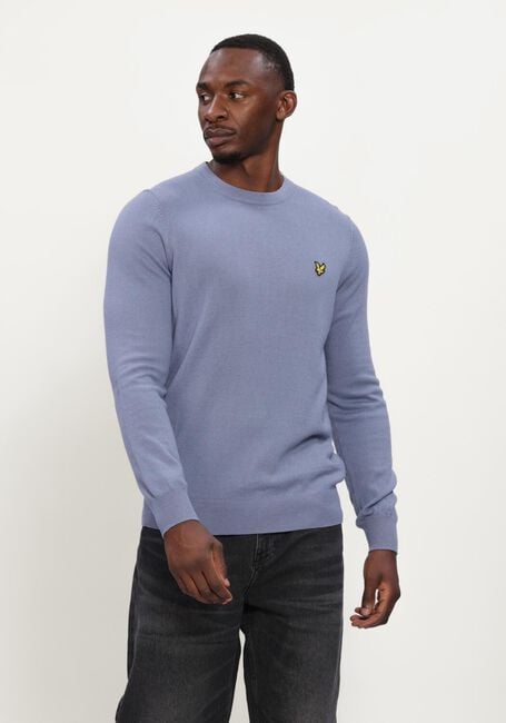 LYLE & SCOTT Pull COTTON MERINO CREW NECK JUMPER en bleu - large