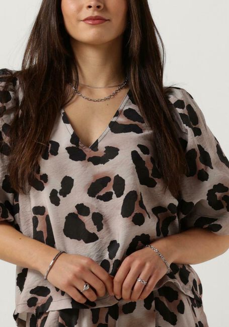 BY-BAR JUTA CHEETAH BLOUSE Blouses Sable - large