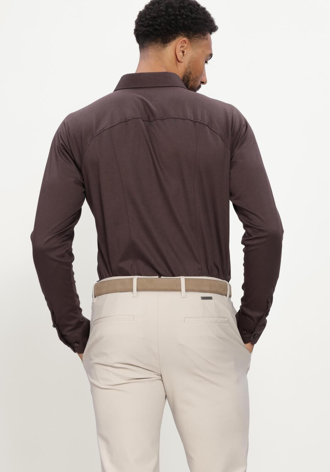 Bruine DESOTO Casual overhemd CASUAL KENT - large