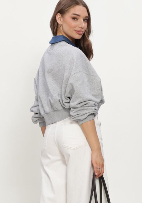 ALIX THE LABEL Chandail LADIES KNITTED POLO SWEATER en gris - large