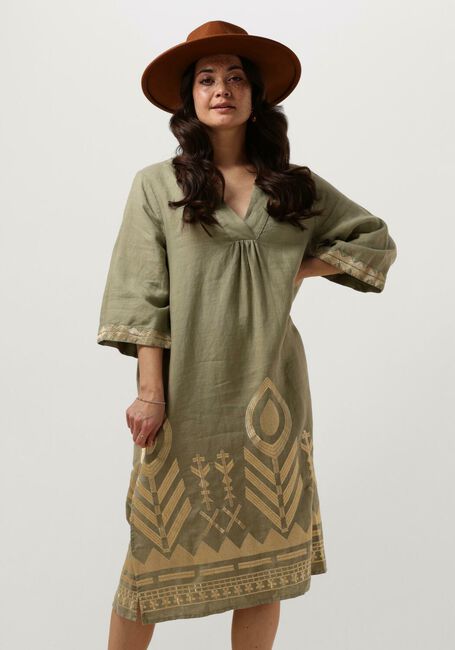 Groene GREEK ARCHAIC KORI Midi jurk 230676 - large