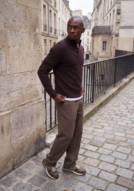 GENTI TURTLE ZIP LS Pulls & Gilets Bordeaux - large