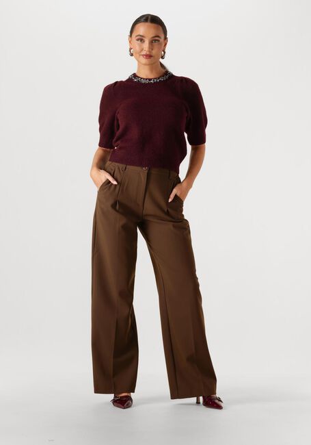 NEO NOIR Pull MAIA STONE KNIT BLOUSE Bordeaux - large