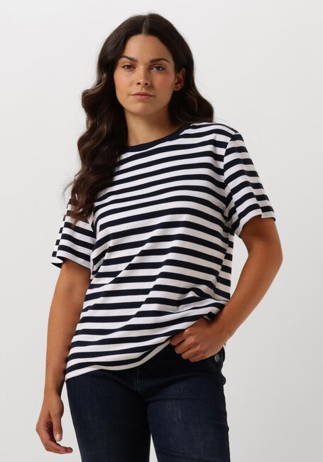SUMMUM T-shirt SHORT SLEEVE TOP CLASSIC COTTON TEE en bleu - large
