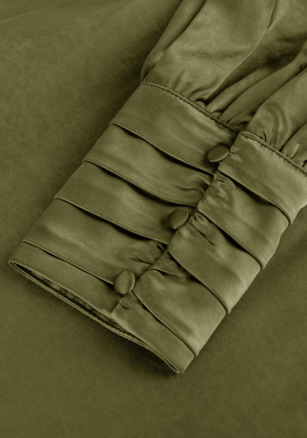 NOTRE-V Robe midi NV-DORISSA SATIN DRESS en vert - large