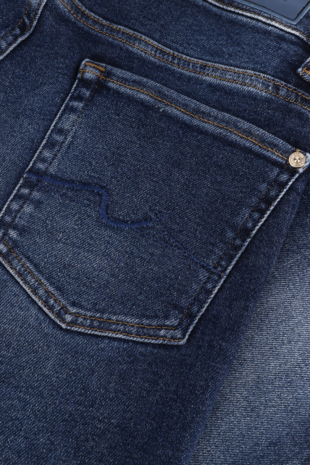 Omoda Dames Kleding Broeken & Jeans Jeans Slim Jeans Donkerblauwe Slim Fit Jeans Roxanne Luxe Vintage 