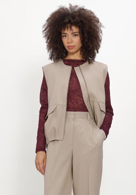 CATWALK JUNKIE Veste sans manches CHECK BODYWARMER en beige - large