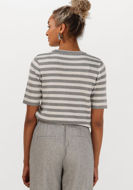OBJECT T-shirt OBJESTER S/S NEW KNIT PULLOVER Gris clair - large