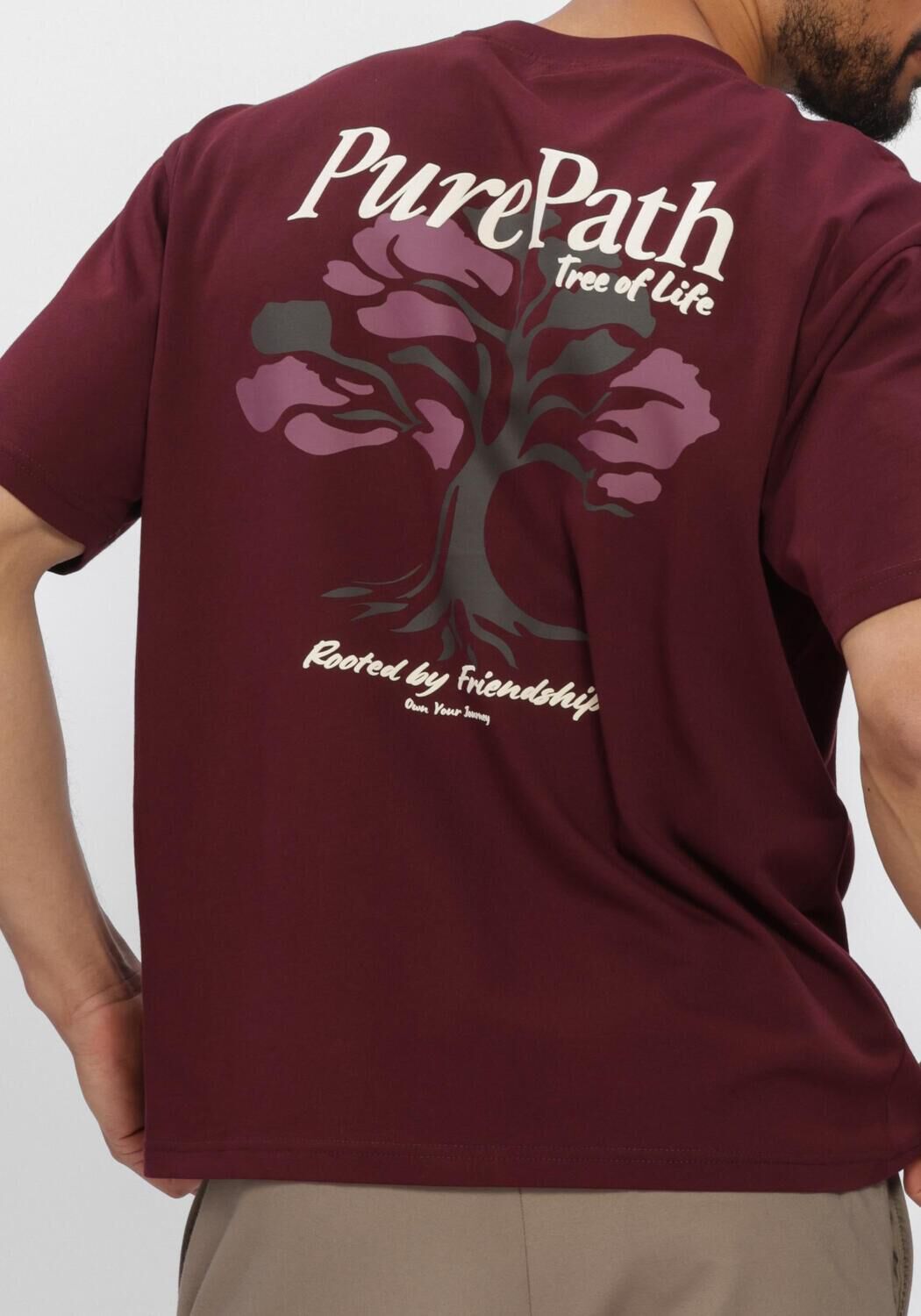 Bordeaux PURE PATH T-shirt TREE OF LIFE - large