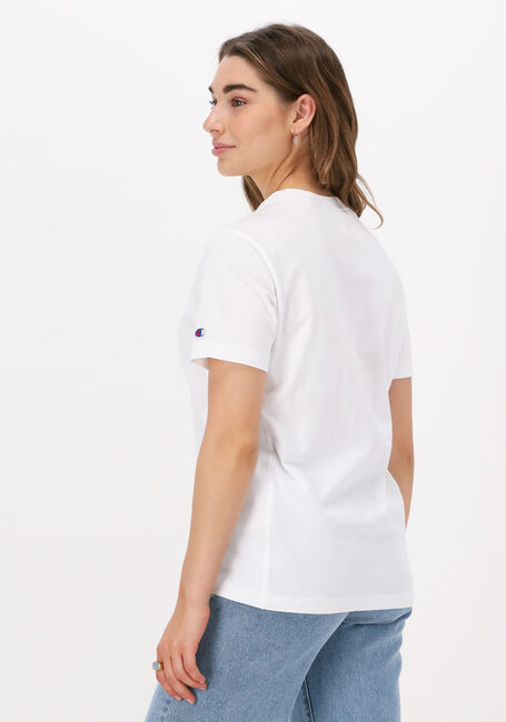 Witte CHAMPION T-shirt CREWNECK T-SHIRT 115109 - large