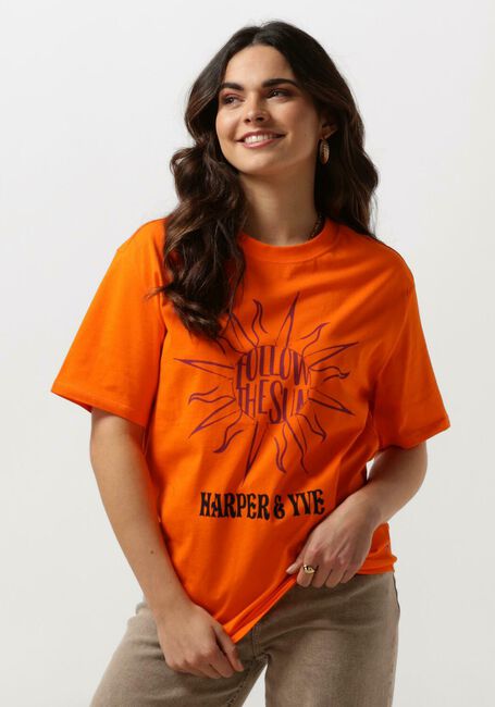 HARPER & YVE T-shirt FOLLOWTHESUN-SS en orange - large