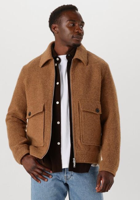Bruine SELECTED MEN Jack SLHJAKOB WOOL BLEND JKT - large