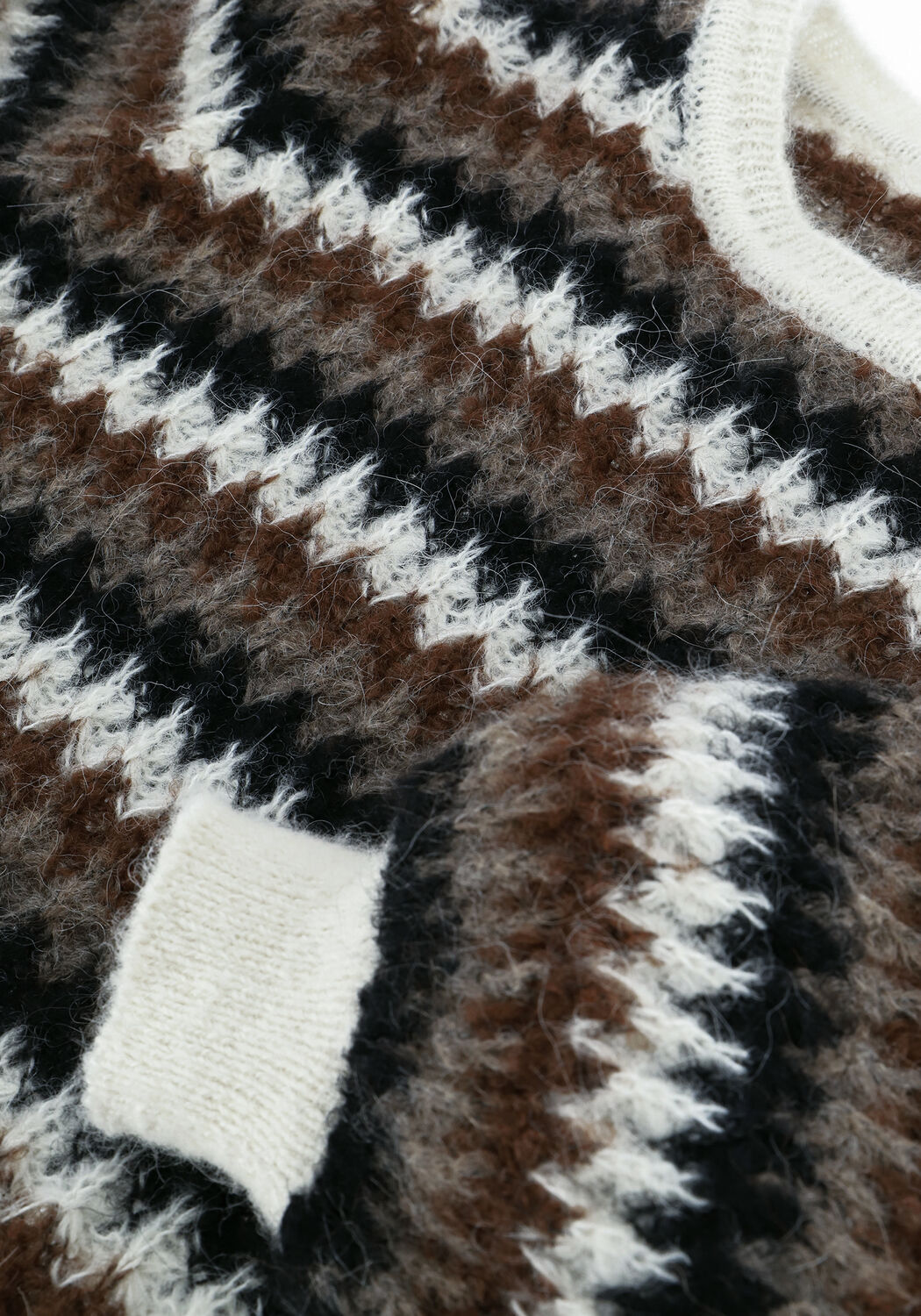 SECOND FEMALE Pull YOLANDA KNIT O-NECK en marron - large