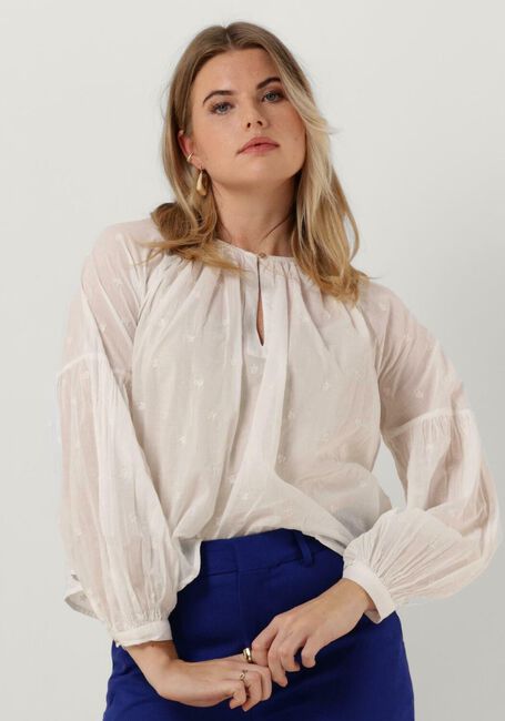 SCOTCH & SODA TIE FRONT EASY VOLUME DOBBY BLOUSE Blouses en blanc - large