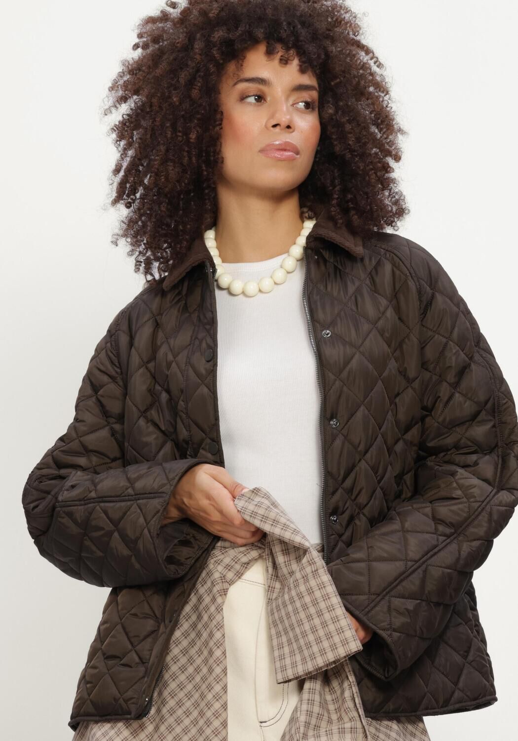 NOTRE-V Veste matelass&eacute; NV-IEMKE en marron - large