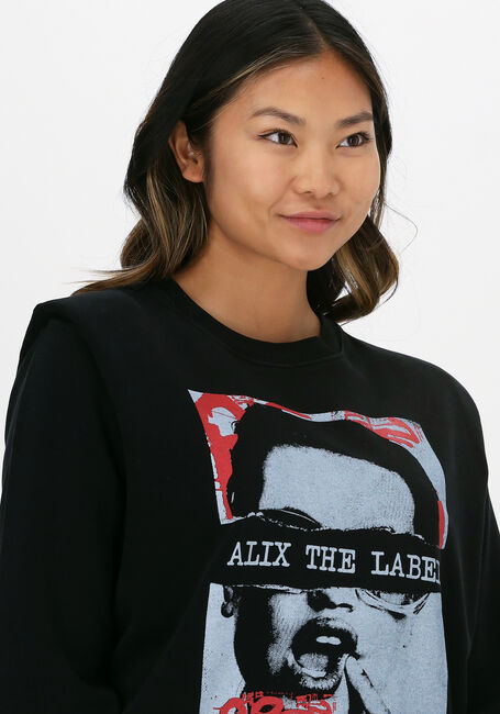 ALIX THE LABEL Chandail ORGANIC PHOTO OVERSIZED SWEATE en noir - large
