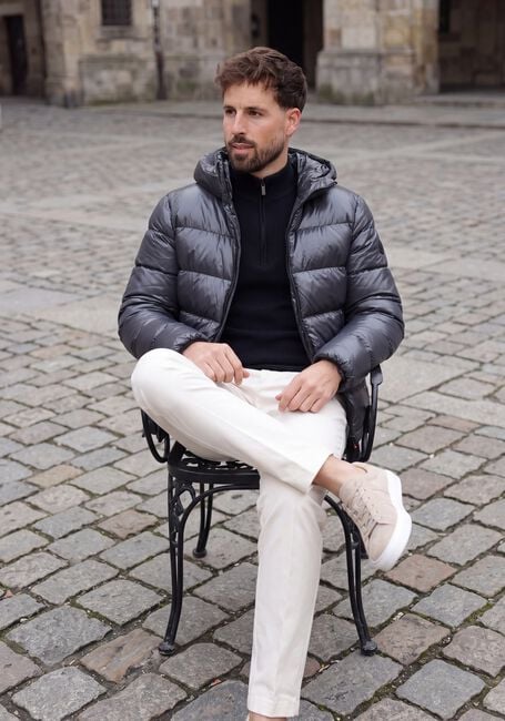 Donkerblauwe GENTILUOMO Trui TURTLE ZIP LS - large