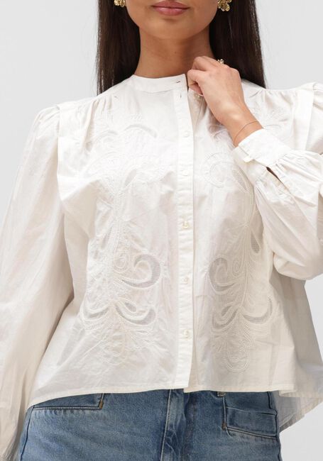 Witte BY-BAR  SOOF EMBROIDERY BLOUSE - large
