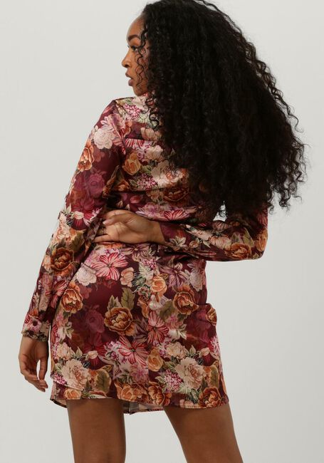 Bruine GUESS Mini jurk LS ALYA PRINTED DRESS - large