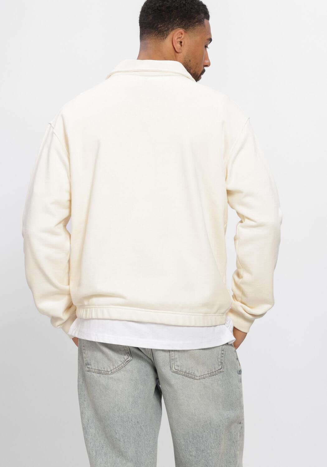 PURE PATH Polo POLO HALF ZIP Cr&egrave;me - large