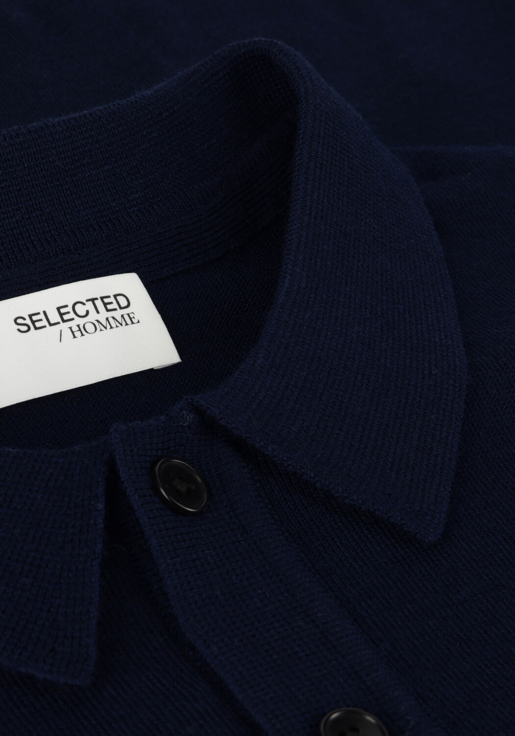 SELECTED MEN Polo SLHTOWN MERINO COOLMAX KNIT POLO NOOS Bleu fonc&eacute; - large