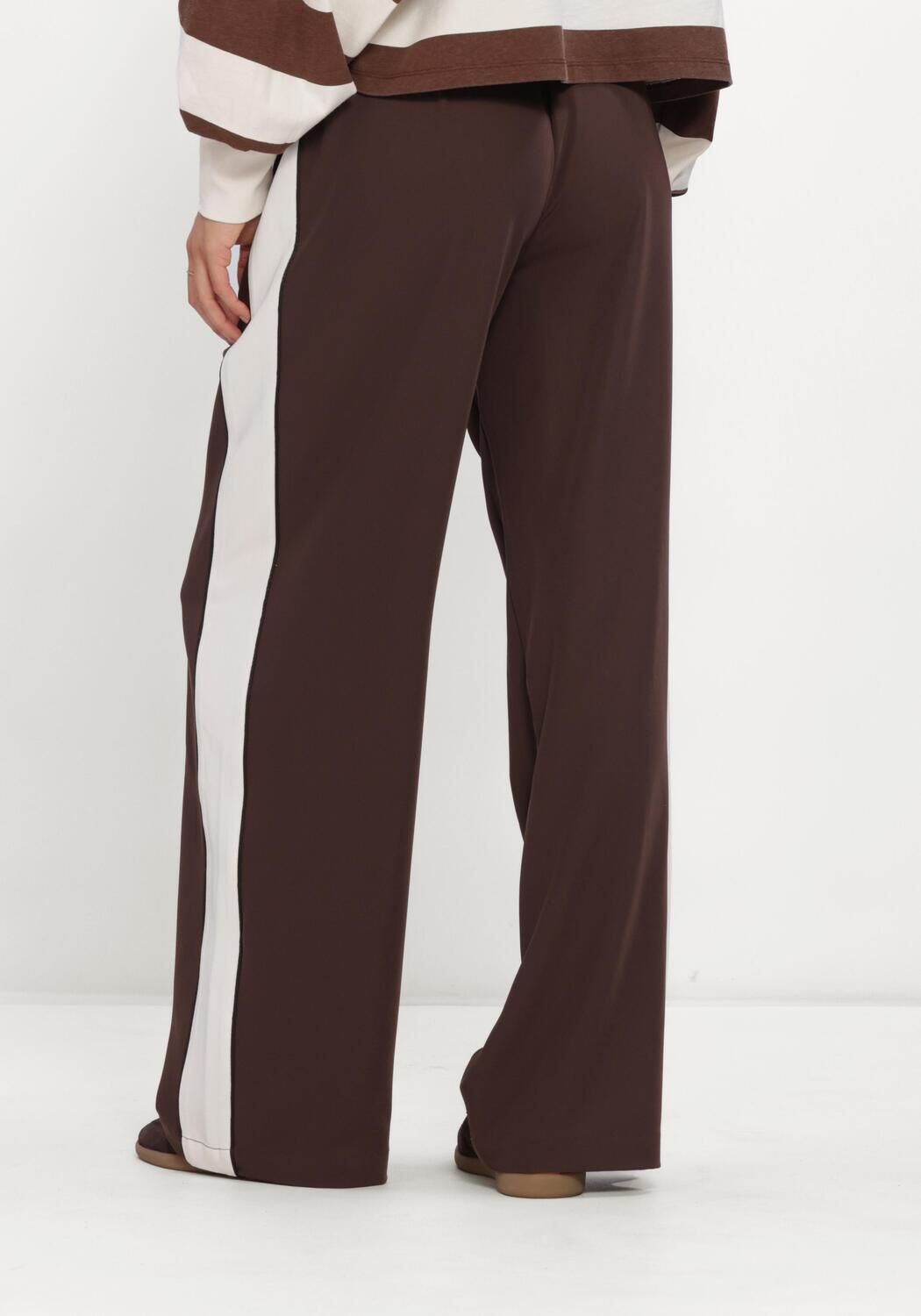 CATWALK JUNKIE Pantalon large TRACKSUIT TROUSERS WITH PIPING en marron - large