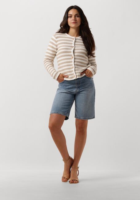 NEO NOIR Gilet LIMONE STRIPE KNIT JACKET Sable - large
