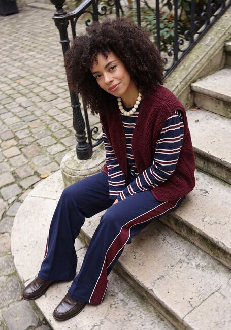 CATWALK JUNKIE Haut STRIPED LONG SLEEVE Bleu fonc&eacute; - large