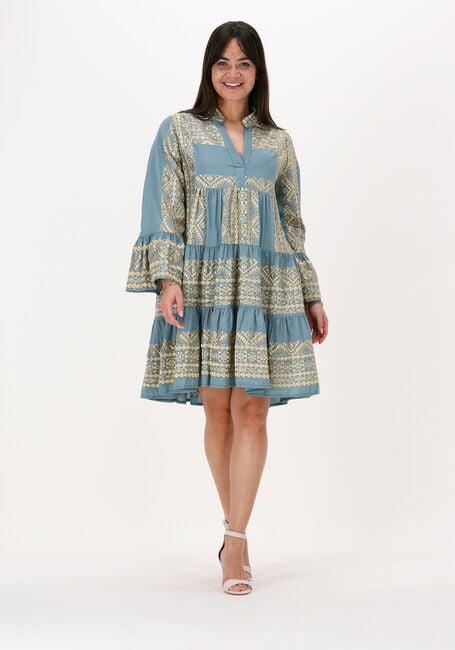 Blauwe GREEK ARCHAIC KORI Mini jurk SHORT DRESS ALL OVER - large