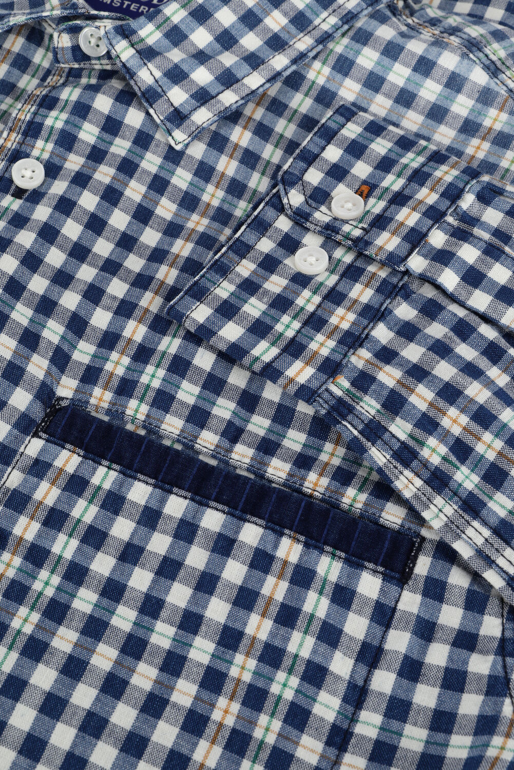 SCOTCH & SODA Chemise d&eacute;contract&eacute; INDIGO YARN-DYED CHECKED SHIRT en bleu - large