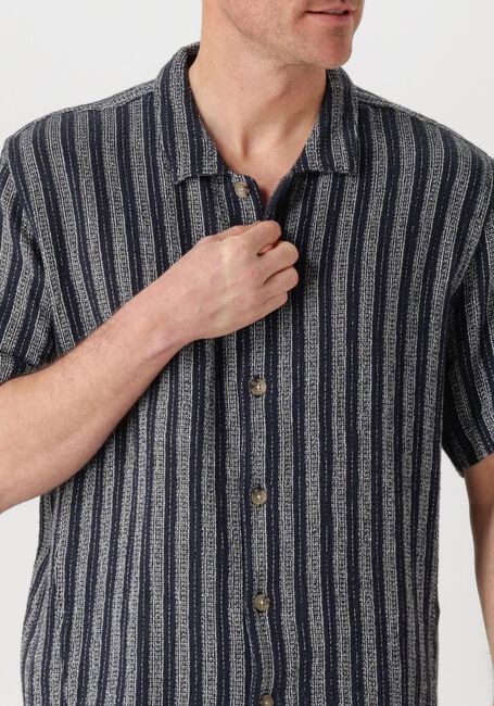 CAST IRON Chemise décontracté SHORT SLEEVE SHIRT YD STRIPE REGULAR FIT en bleu - large